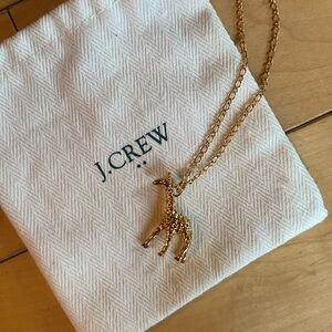 J. Crew Gold Giraffe Pendant Necklace